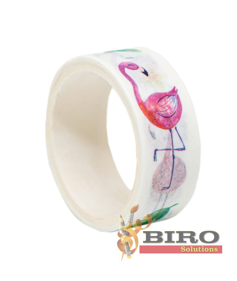 Set bandă adezivă decorativă "Flamingo", 10 rolls x 2 m